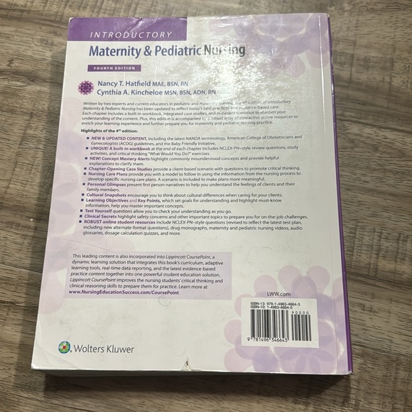 $100 Maternity and Pediatric Nursing 4th Edition, in good condition - Picture 2 of 4